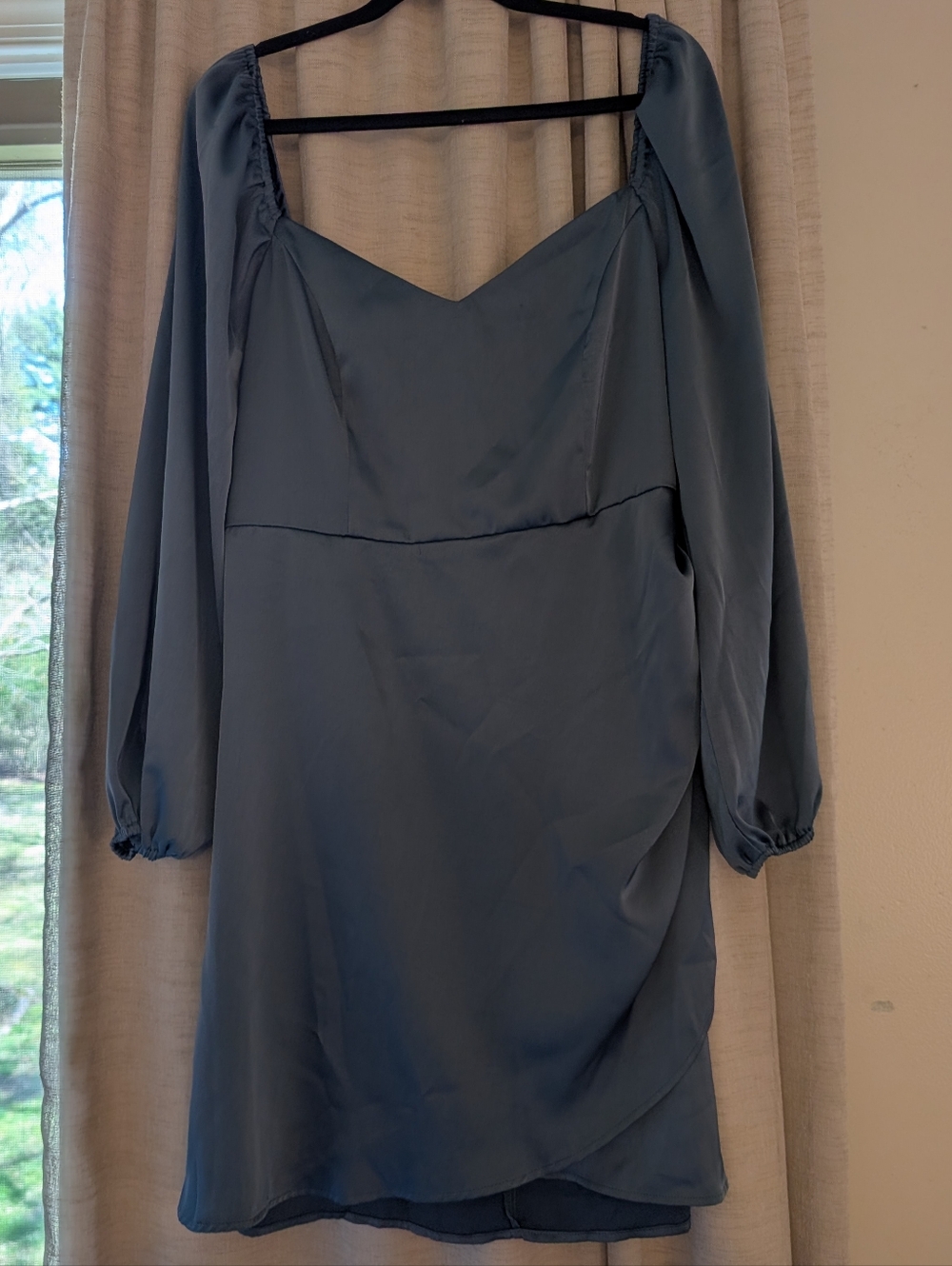 Cider - Satin Puff Sleeve Dress - 2XL
